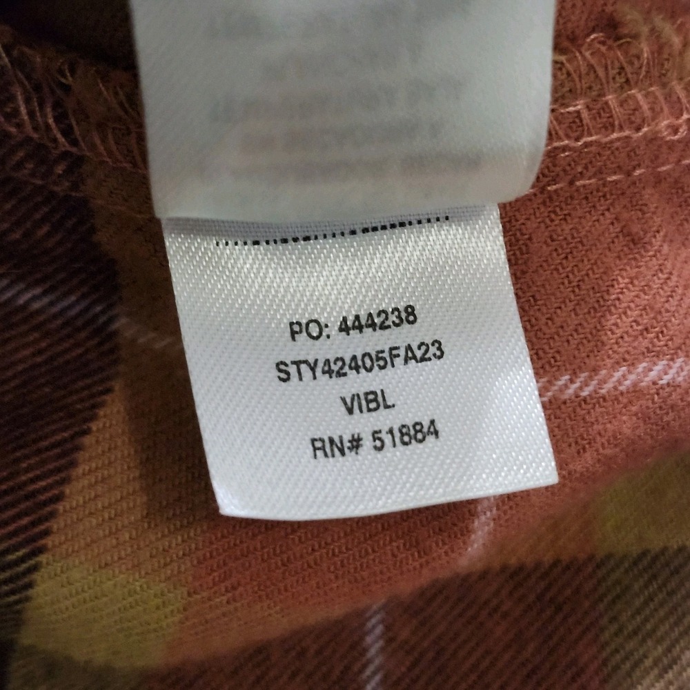 Patagonia Organic Cotton Midweight Fjord Flannel Shirt Vista Burl Red Medium Euc - Picture 12 of 12